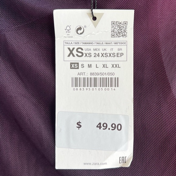 ZARA Printed Tulle Dress - Picture 3 of 3